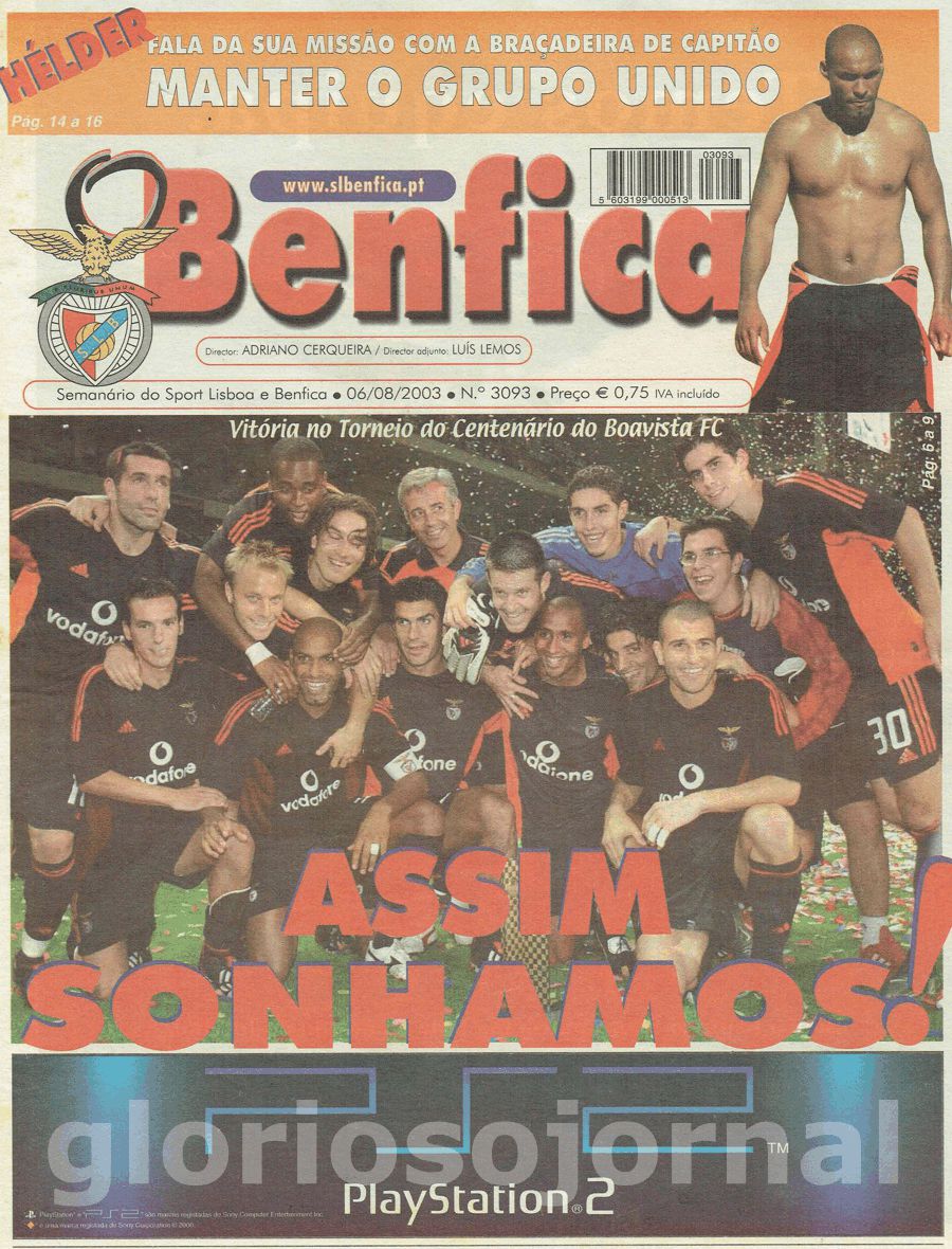 jornal o benfica 3093 2003-08-06